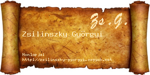 Zsilinszky Györgyi névjegykártya